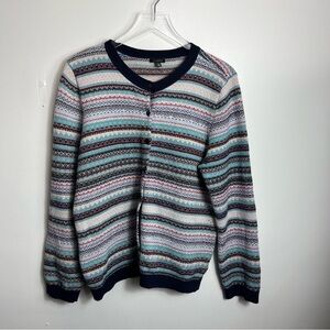 Talbots Sweater Fair Aisle cardigan sweater size large